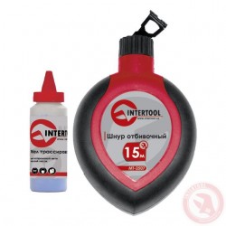 Шнур отбивочный с корректором Intertool MT-2506 30 м Шнур отбивочный с корректором Intertool MT-2506 30 м