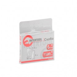 Скобы для механического степлера 6мм 11.3x0.70мм Intertool RT-0106 1000 шт