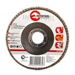 Диск шлифовальный лепестковый 125*22мм Intertool K36 BT-0203 Диск шлифовальный лепестковый 125*22мм Intertool K36 BT-0203