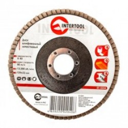 Диск шлифовальный лепестковый 125*22мм Intertool K40 BT-0204 Диск шлифовальный лепестковый 125*22мм Intertool K40 BT-0204