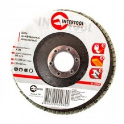 Диск шлифовальный лепестковый 125*22 мм Intertool K80 BT-0208 Диск шлифовальный лепестковый 125*22 мм Intertool K80 BT-0208