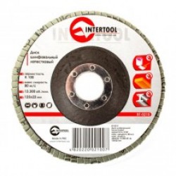 Диск шлифовальный лепестковый 125*22 мм Intertool K100 BT-0210 Диск шлифовальный лепестковый 125*22 мм Intertool K100 BT-0210