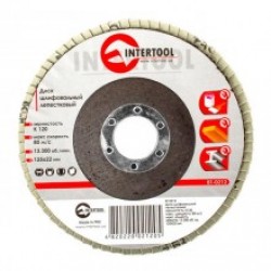 Диск шлифовальный лепестковый 125*22мм Intertool K120 BT-0212 Диск шлифовальный лепестковый 125*22мм Intertool K120 BT-0212