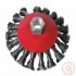 Щетка конусная для УШМ 100мм М14 (пучки витой проволоки) Intertool BT-4100