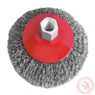 Щетка конусная для УШМ 125мм М14 (витая проволока) Intertool BT-5125