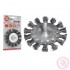 Щетка кольцевая 100мм для дрели 1/4 (пучки витой проволоки) Intertool BT-8100