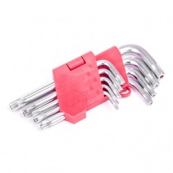Набор Г-образных ключей TORX с отверстием 9 шт T10-T50 Intertool HT-0604 Набор Г-образных ключей TORX с отверстием 9 шт T10-T50 Intertool HT-0604