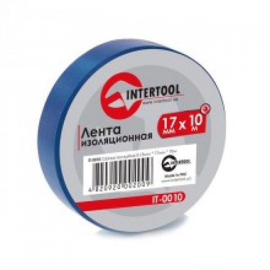 Изолента ПВХ синяя 0.15х17 мм 10 м Intertool (Интертул) IT-0010