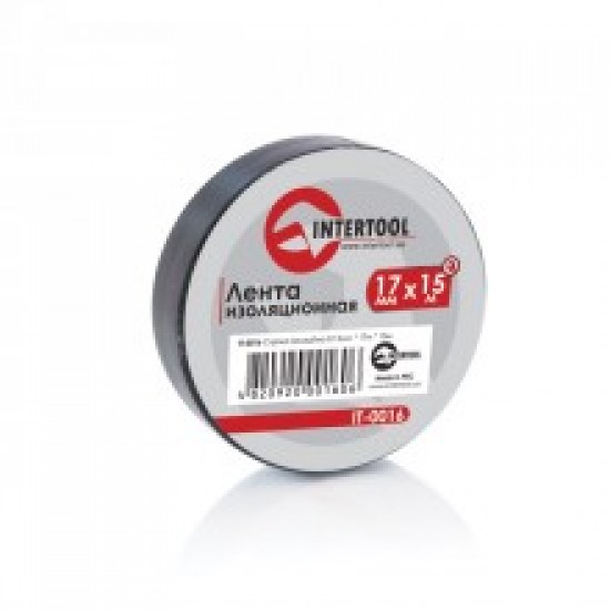 Изолента ПВХ черная 0.15х17 мм 15 м Intertool (Интертул) IT-0016