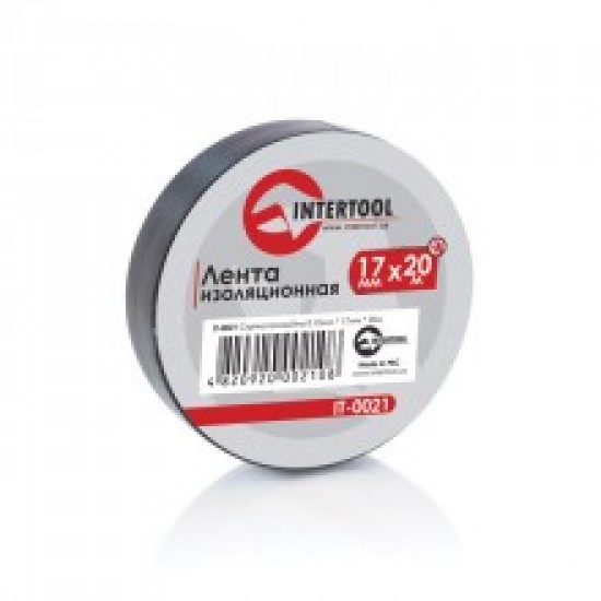 Изолента ПВХ черная 0.15х17 мм 20 м Intertool (Интертул) IT-0021