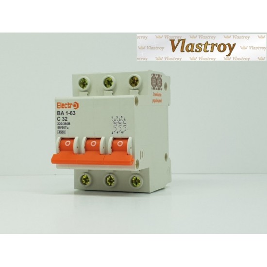 Автоматический выключатель Electro 3х32 А