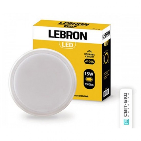 Cветильник светодиодный накладной круглый LEBRON 15W 12-34-43 (15-35-43)