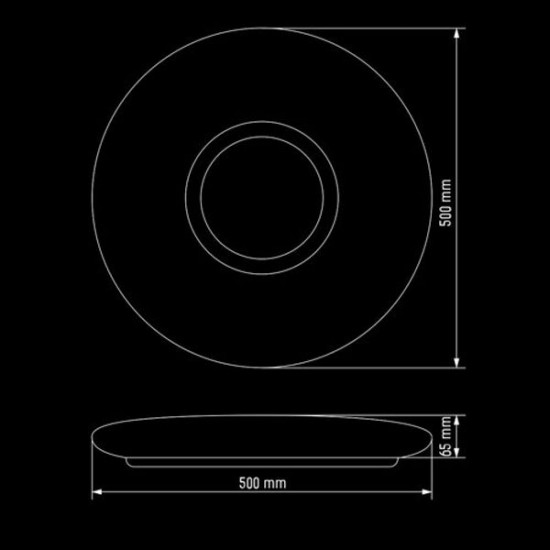 Светильник светодиодный круглый накладной белый Biom SMART SML-R07-80 80 Вт
