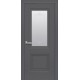 Двери Имидж (Элегант) Premium со стеклом сатин и рисунком Р2 Антрацит