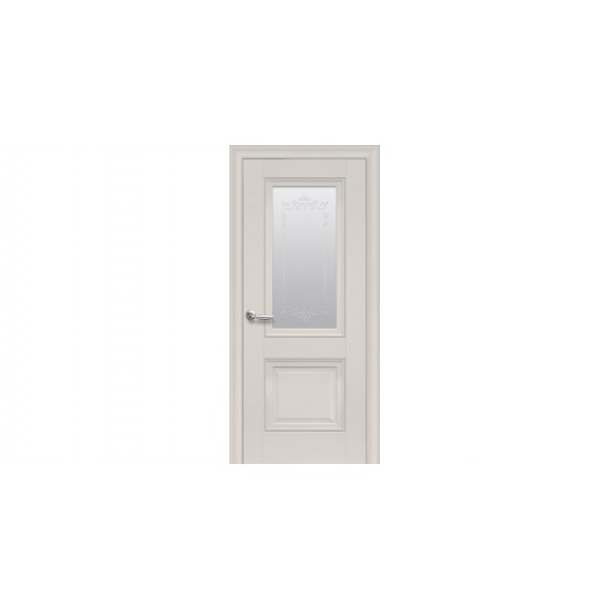 Двери Имидж (Элегант) Premium со стеклом сатин и рисунком Р2 Магнолия