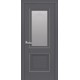 Двери Имидж (Элегант) Premium со стеклом сатин и молдингом и рисунком Р2 Антрацит