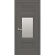 Двери Шарм (Элегант) Premium со стеклом сатин и рисунком Р2 Антрацит