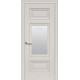 Двери Шарм (Элегант) Premium со стеклом сатин и рисунком Р2 Магнолия