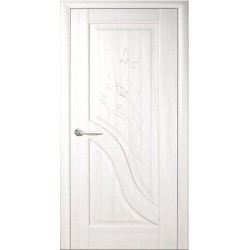 Двери Амата (Маэстра) ПВХ DeLuxe Глухое с гравировкой Ясень new