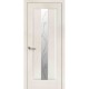 Двери Премьера (Маэстра) ПВХ DeLuxe со стеклом сатин и рисунком Р2 Патина серая