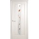 Двери Премьера (Маэстра) ПВХ DeLuxe со стеклом сатин и рисунком Р1 Ясень new