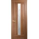 Двери Премьера (Маэстра) ПВХ DeLuxe со стеклом сатин и рисунком Р2 Золотая ольха