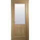 Двери Эпика (Маэстра) ПВХ DeLuxe со стеклом сатин и рисунком Р2 Золотой дуб
