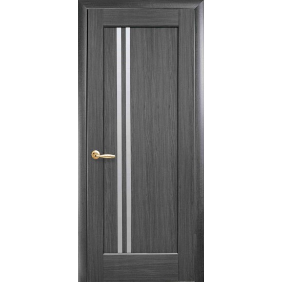 Дверь Делла (Ностра) ПВХ со стеклом сатин Grey