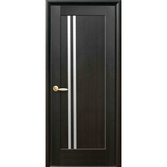 Дверь Делла (Ностра) ПВХ со стеклом сатин Венге new