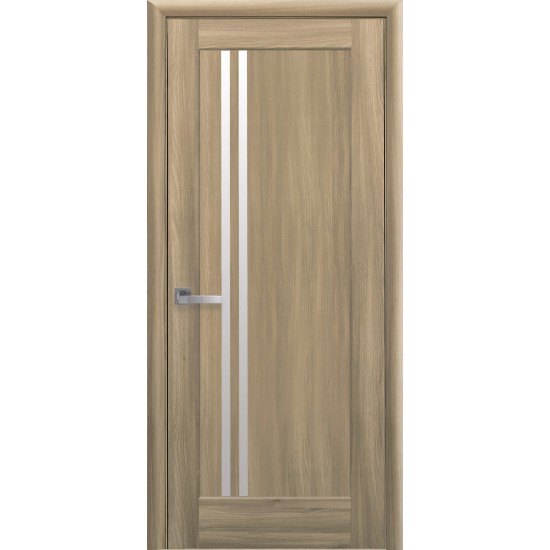 Дверь Делла (Ностра) ПВХ со стеклом сатин Золотой дуб