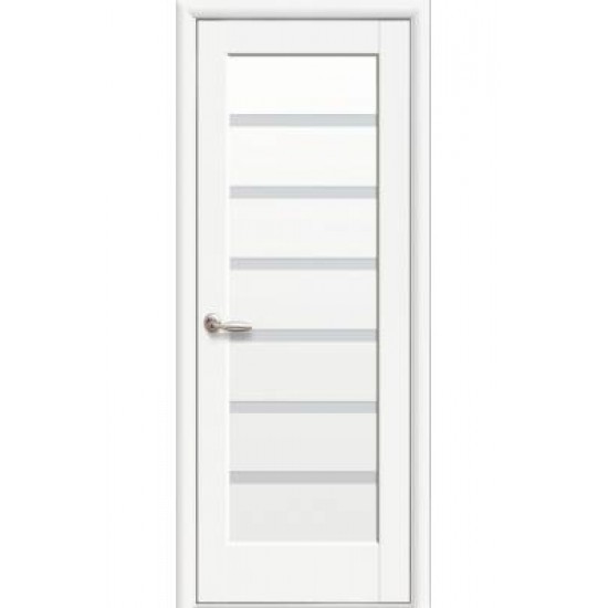 Дверь Линея (Ностра) Premium со стеклом сатин Белый матовый