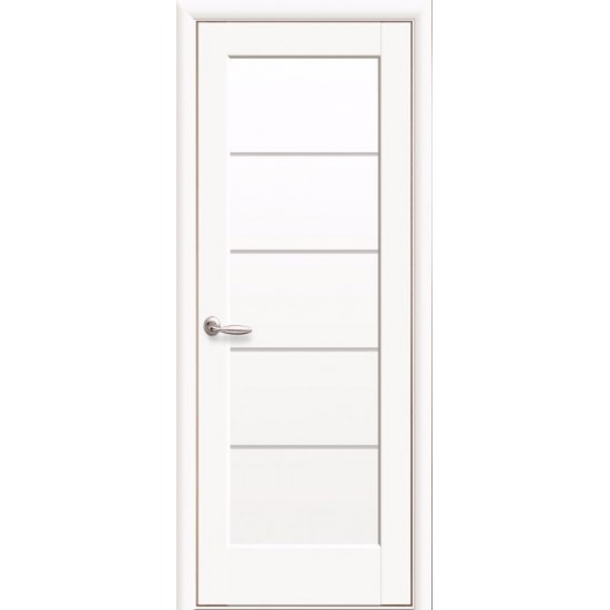 Дверь Мира (Ностра) Premium со стеклом сатин Белый матовый