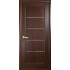Дверь Мира (Ностра) ПВХ DeLuxe со стеклом сатин Каштан