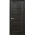 Дверь Мира (Ностра) ПВХ DeLuxe с черным стеклом Венге new