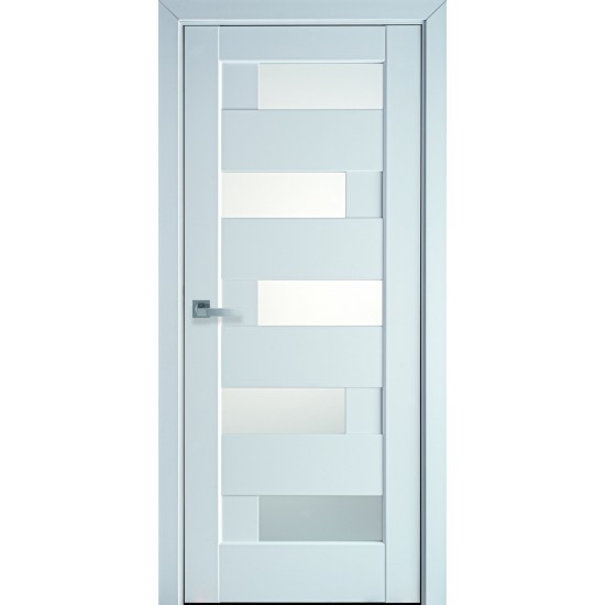 Дверь Пиана (Ностра) Premium со стеклом сатин Белый матовый