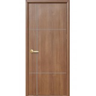 Дверь Ника (Plus) ПВХ DeLuxe Глухое с гравировкой Золотая ольха