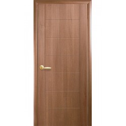 Дверь Рина (Plus) ПВХ DeLuxe Глухое с гравировкой Золотая ольха