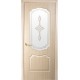 Дверь ВЕНЗЕЛЬ (Фортис) ПВХ DeLuxe со стеклом сатин и рисунском Р1 ЯСЕНЬ (под заказ)