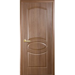 Дверь ОВАЛ (Фортис) ПВХ DeLuxe Глухое ЗОЛОТАЯ ОЛЬХА