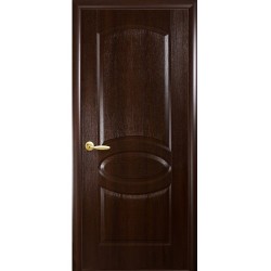 Дверь ОВАЛ (Фортис) ПВХ DeLuxe Глухое КАШТАН