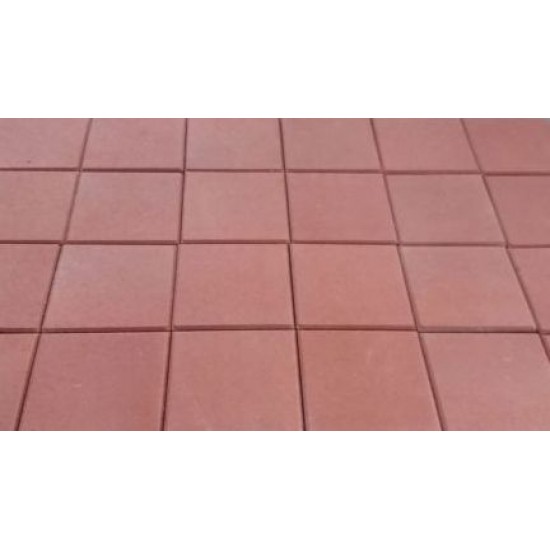 Тротуарная плитка мозаика кирпич 200х100 мм h 45мм красная