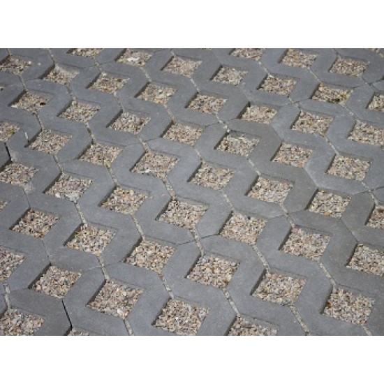 Тротуарная плитка Эко-квадрат «Серый» 80 мм