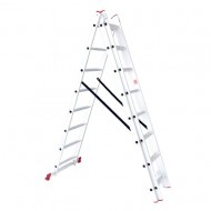 Лестница алюминиевая 3-х секционная 8 ступеней 5.09м Intertool LT-0308
