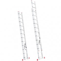 Лестница алюминиевая 2-х секционная 12 ступеней 5.93м Intertool LT-0212 Лестница алюминиевая 2-х секционная 12 ступеней 5.93м Intertool LT-0212