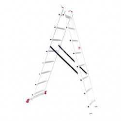 Лестница алюминиевая 2-х секционная 8 ступеней 3.69м Intertool LT-0208