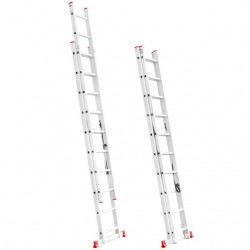 Лестница алюминиевая 2-х секционная 10 ступеней 4.81 м Intertool LT-0210 Лестница алюминиевая 2-х секционная 10 ступеней 4.81 м Intertool LT-0210