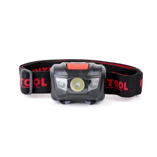 Фонарь налобный светодиодный 1Вт + 2 LED Intertool LB-0302