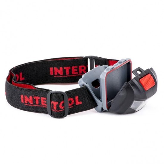 Фонарь налобный светодиодный 1Вт + 2 LED Intertool LB-0302