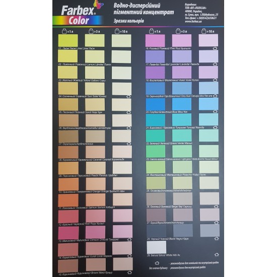 Пигмент для краски Farbex бирюза 100 мл