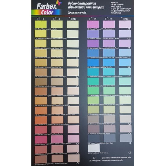 Пигмент для краски Farbex лайм 100 мл
